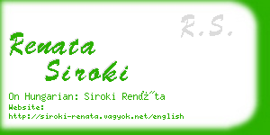 renata siroki business card